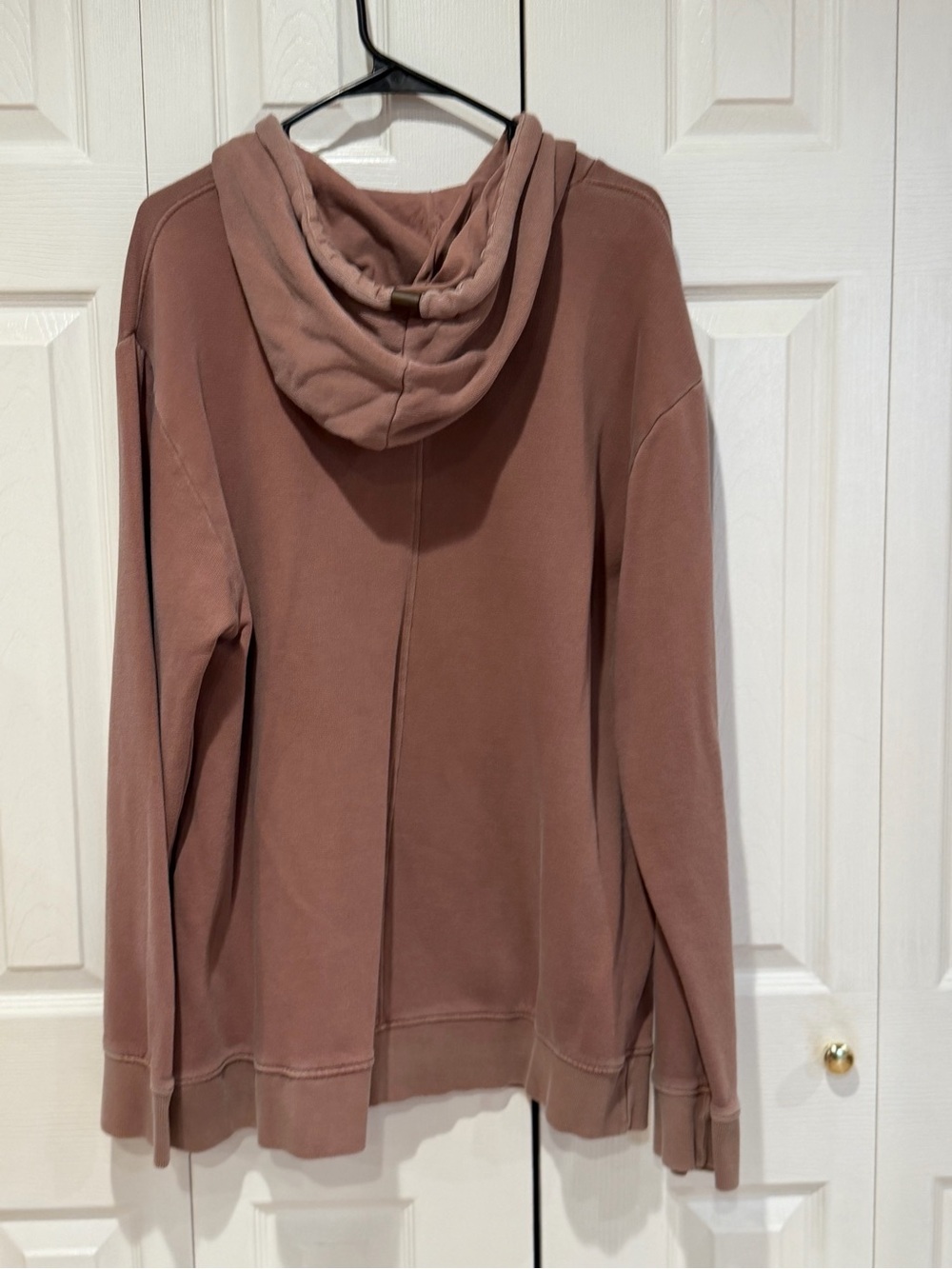 Men's Washed Mauve Crewneck Hoodie Sweatshirt - Picture 6 of 7